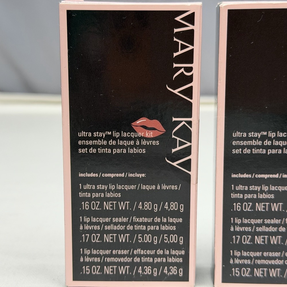 NIB Mary Kay Ultra Stay Lip Lacquer Kit PLUM ROSE CHERRY 1 Ea Sealed NOS - Picture 3 of 12